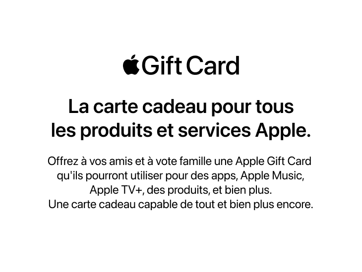Apple carte cadeau 15 euros
